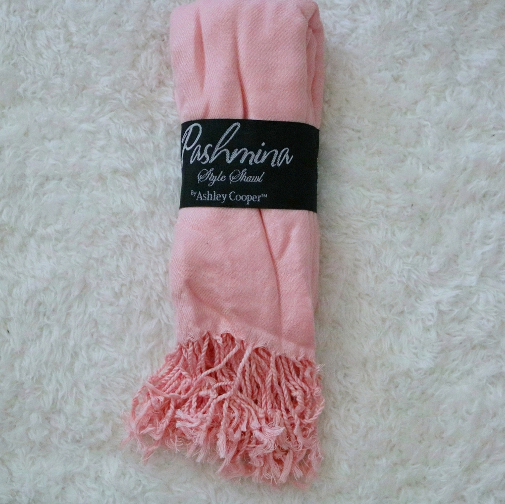 Pink Pashmina by Ashley Cooper Style Shawl
